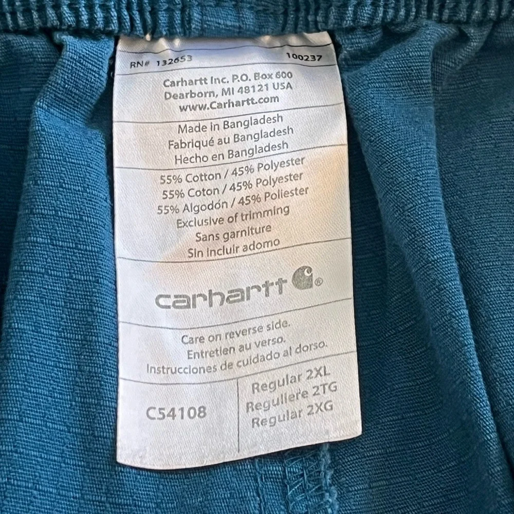 Carhartt Men’s Teal Cargo Scrub Pants Size‎ 2XL